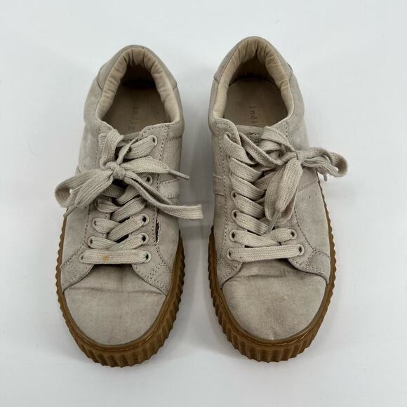Indigo Rd Cray platform fashion lace up sneakers comfort low top neutral sz 6.5 - Picture 9 of 10
